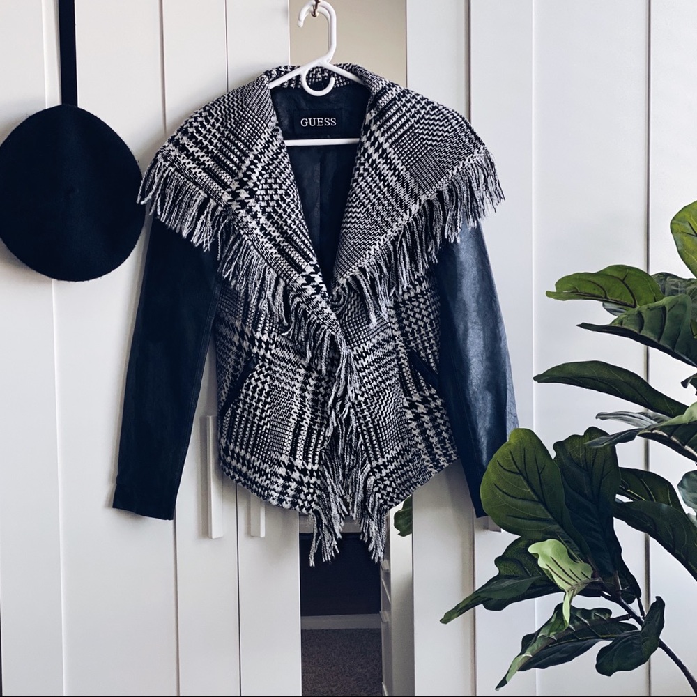 GUESS • Faux Leather • Fringe • Coat •Jacket